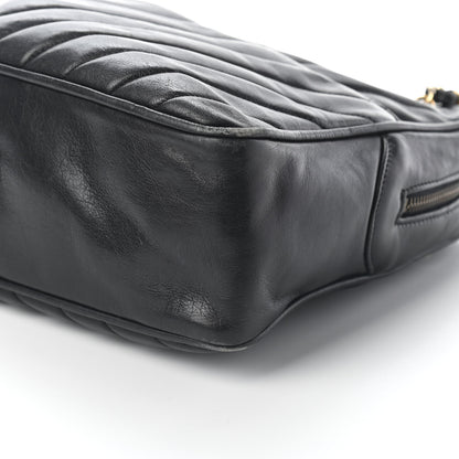 Chanel Lambskin Surpique Chevron Small Tote Black 10 of 10