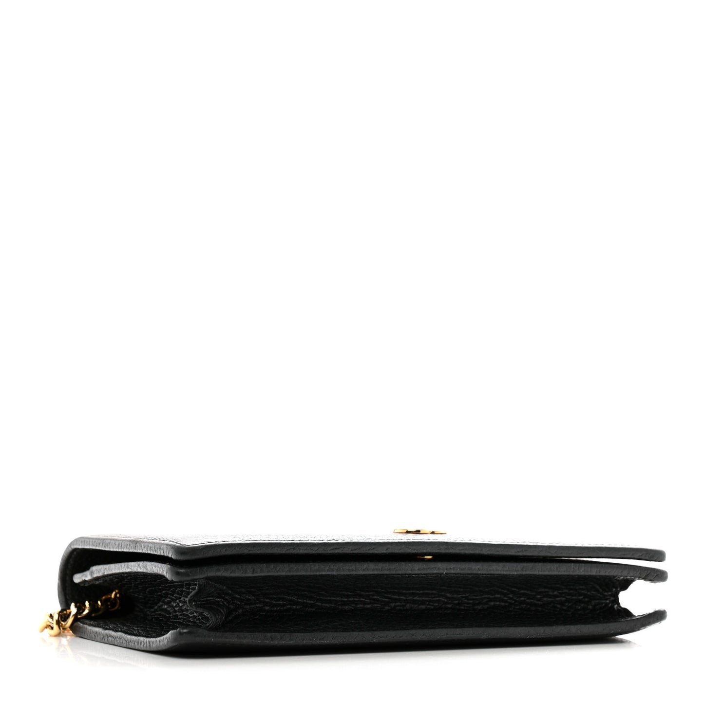 Calfskin Mini GG Marmont Chain Wallet Black