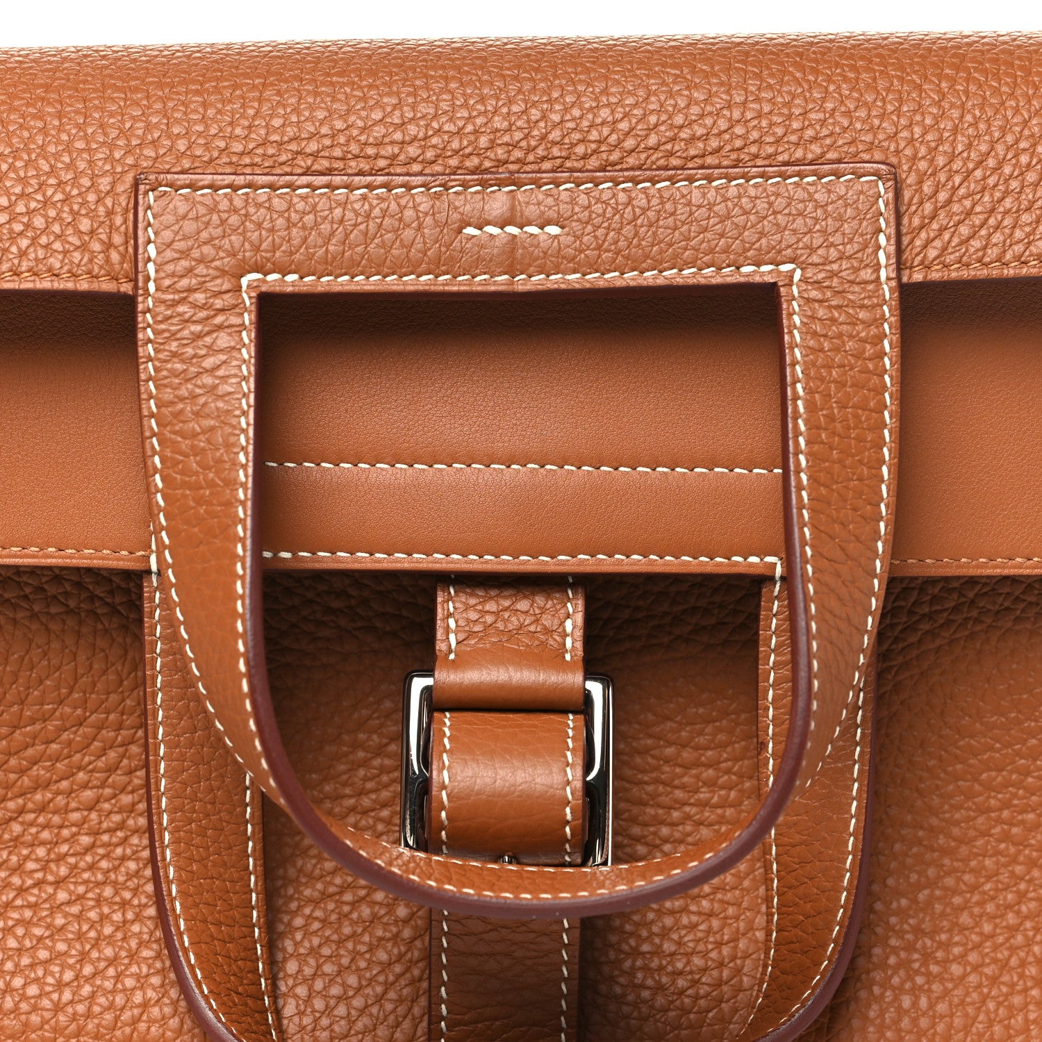 Hermes Taurillon Clemence Halzan 31 Gold 8 of 11