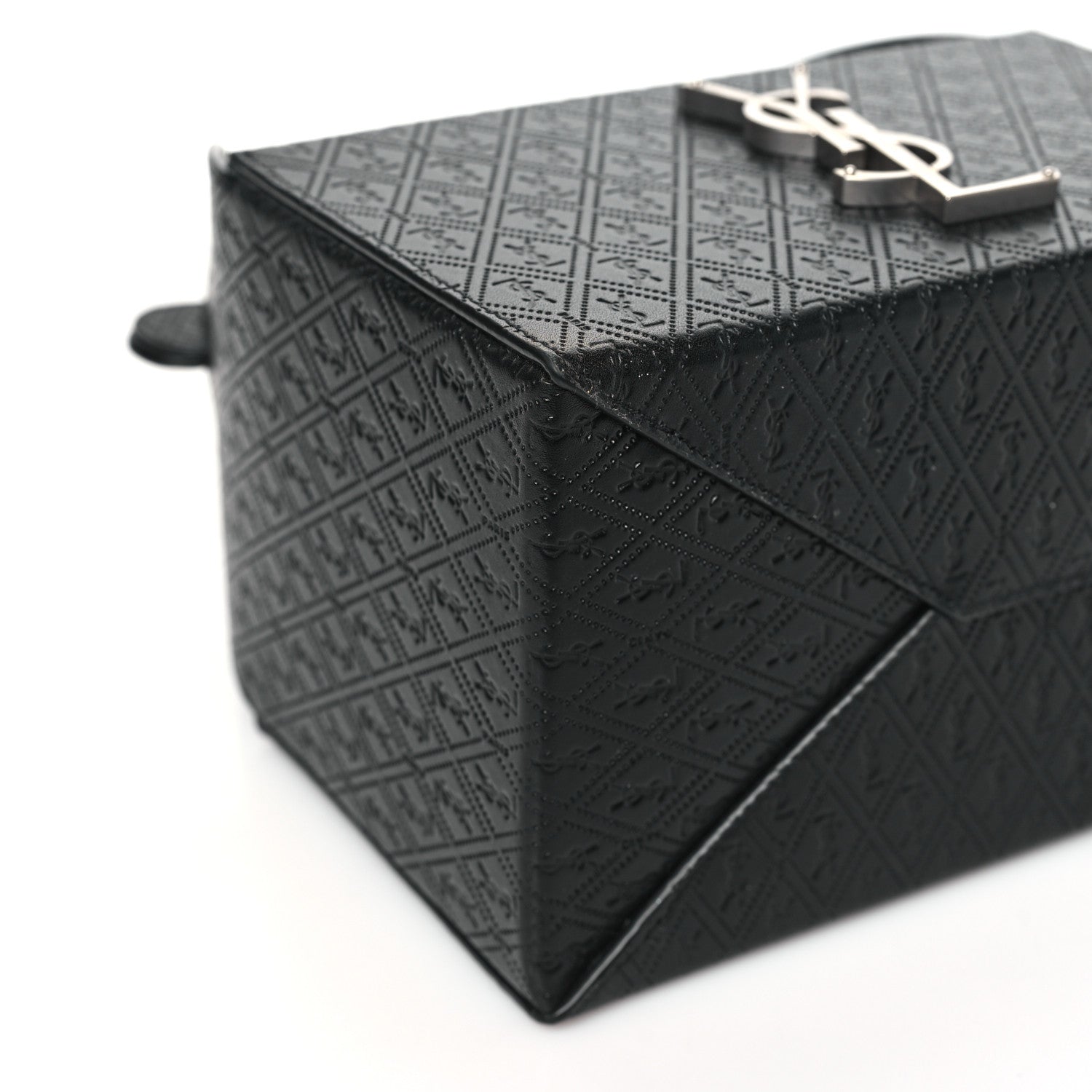 Saint Laurent Calfskin Monogram Take Away Box Black 9 of 10
