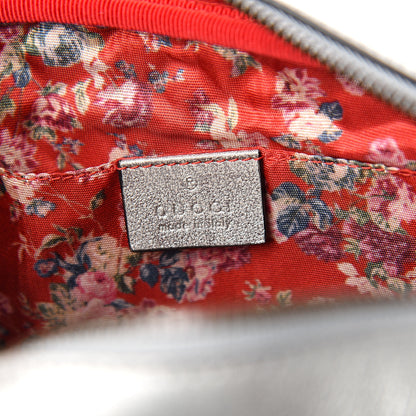 Gucci Laminated Nappa Web Trapuntata Small GG Shoulder Bag Argento 5 of 9