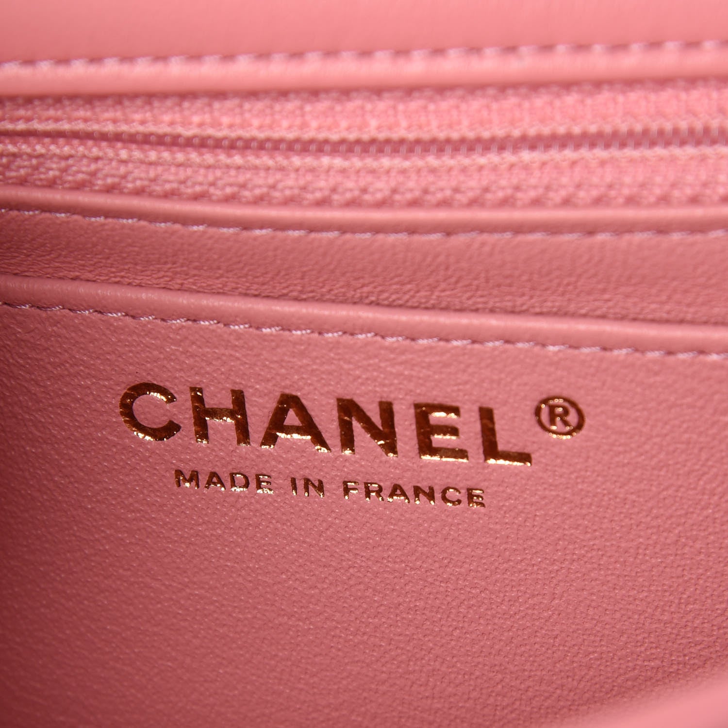 Chanel Lambskin Quilted Mini Rectangular Flap Pink 8 of 10