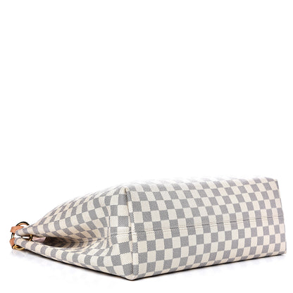 Louis Vuitton Damier Azur Graceful MM Rose Ballerine 3 of 15