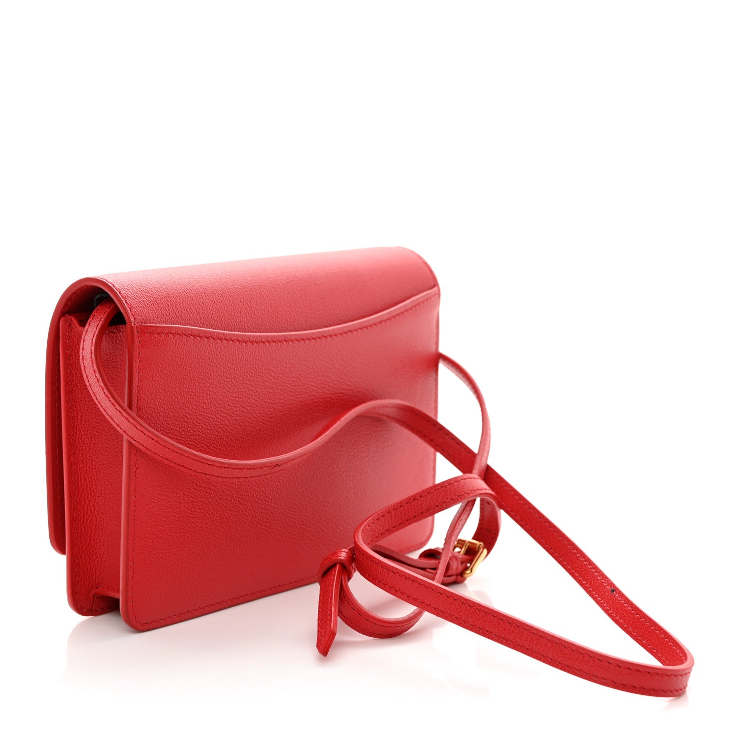 Burberry Smooth Calfskin Logo Embossed Hampshire Crossbody Red 3 of 10