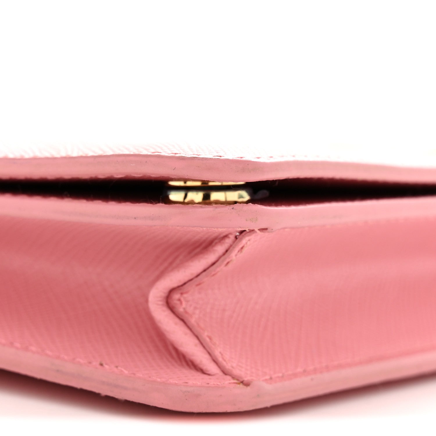 Prada Saffiano Metal Mini Flap Crossbody Wristlet Bag Petalo 8 of 10