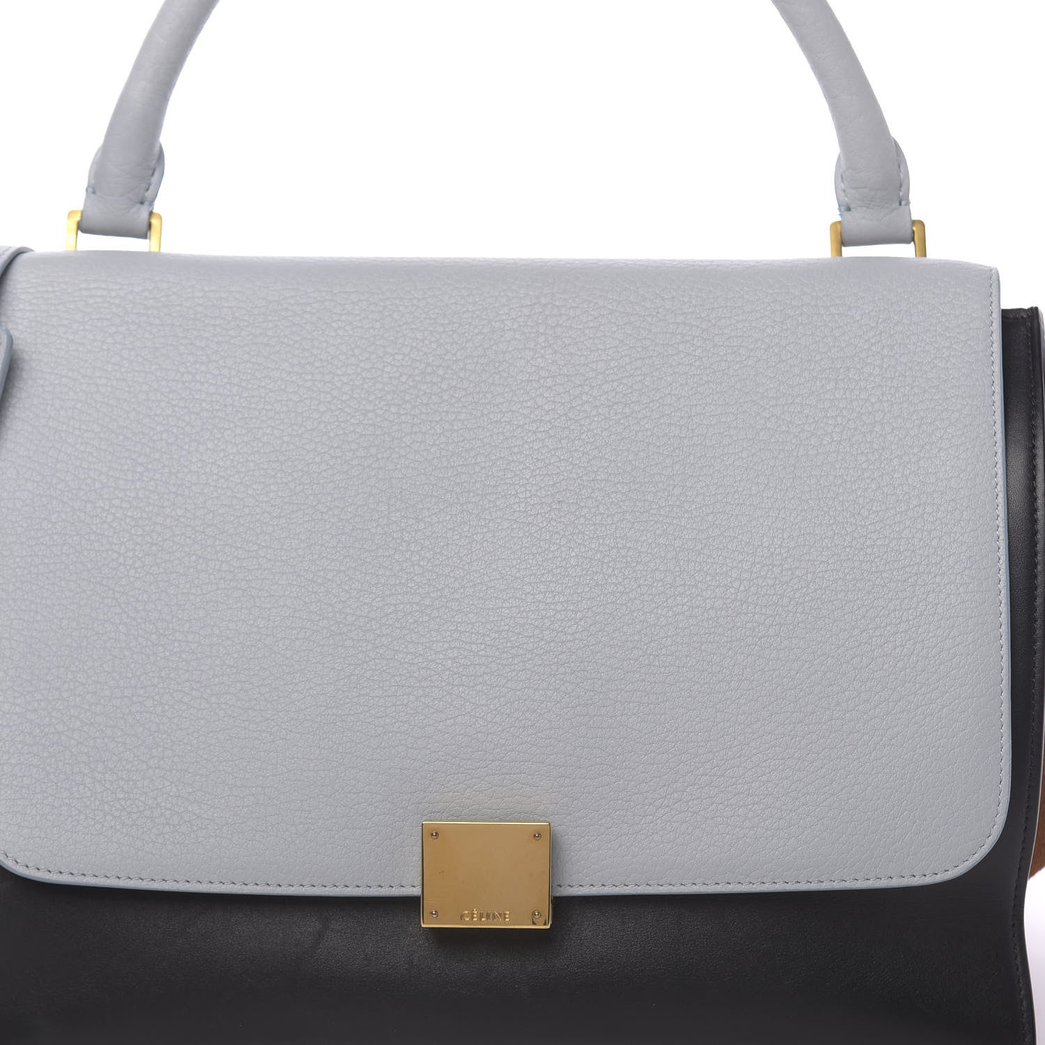 Celine Velluto Calfskin Suede Medium Tri-Color Trapeze 11 of 15