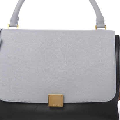 Celine Velluto Calfskin Suede Medium Tri-Color Trapeze 11 of 15