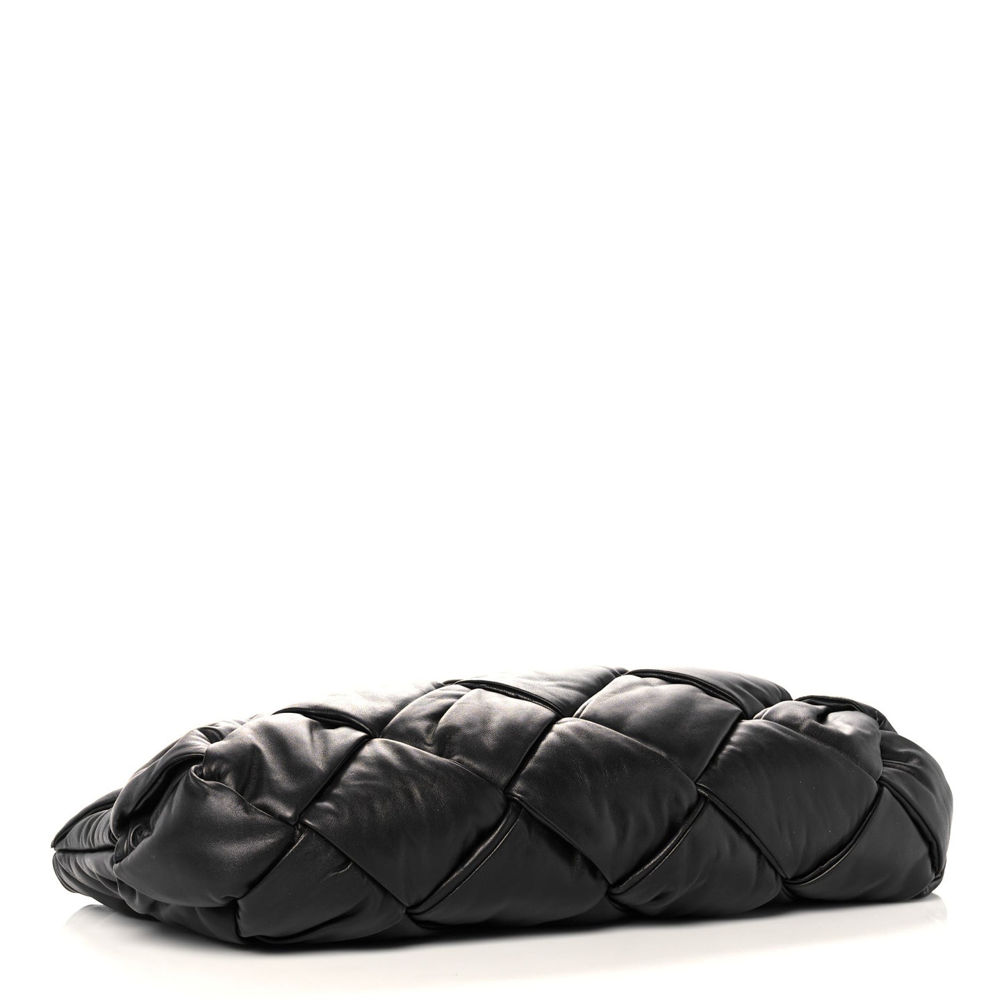 Nappa Intrecciato Maxi Padded Lock Large Shoulder Bag Black