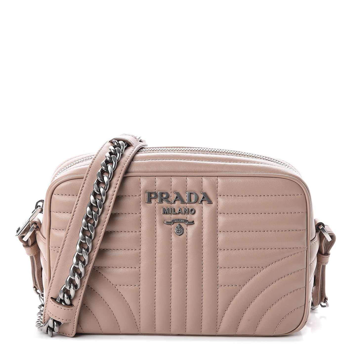 Soft Calfskin Diagramme Crossbody Bag Cipria