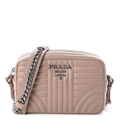 Prada Soft Calfskin Diagramme Crossbody Bag Cipria 1 of 8