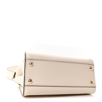 Fendi Vitello Seta Suede FF Mini Peekaboo Iconic Satchel Uovo Sigaro Marrone 4 of 9