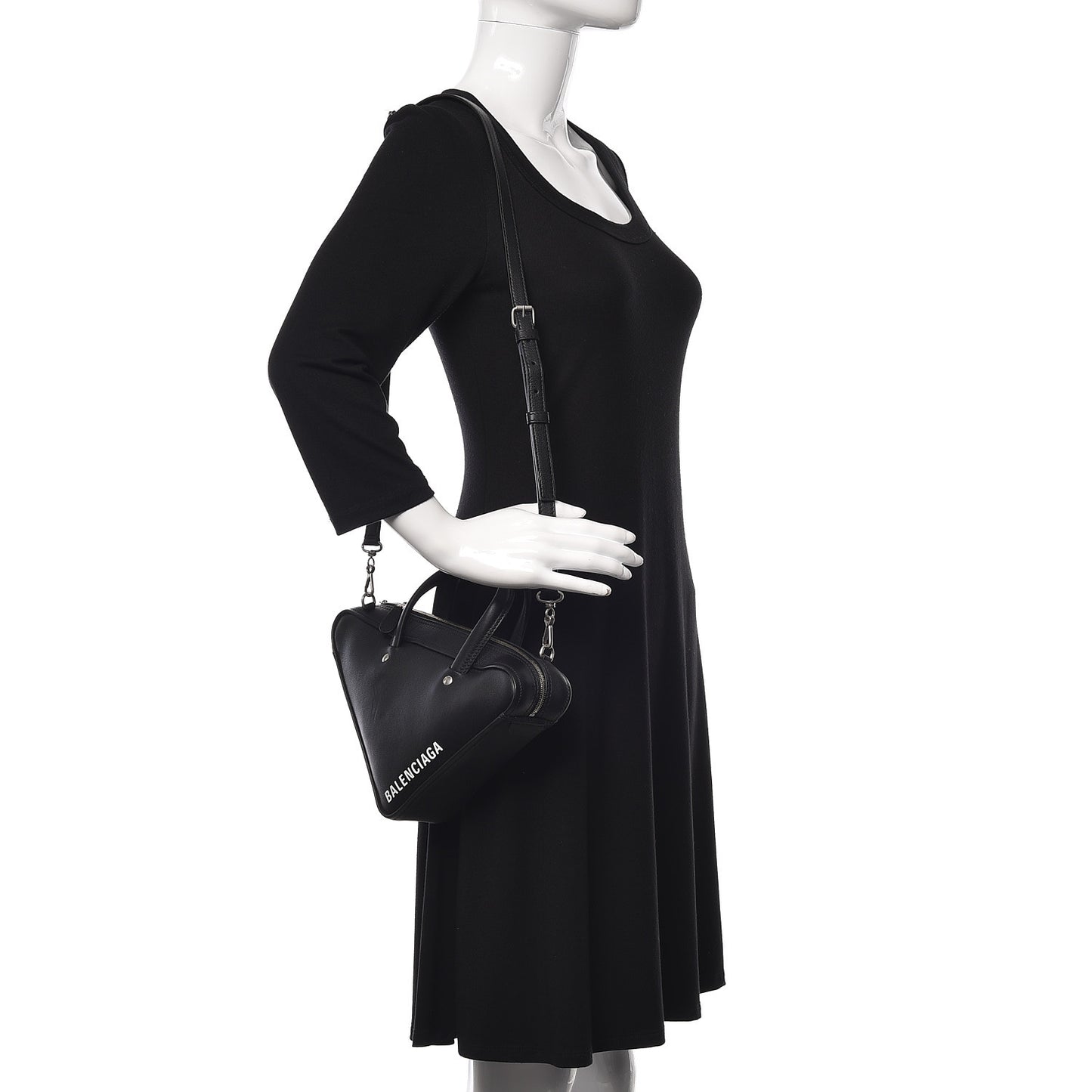 Calfskin XS Triangle Duffle Black