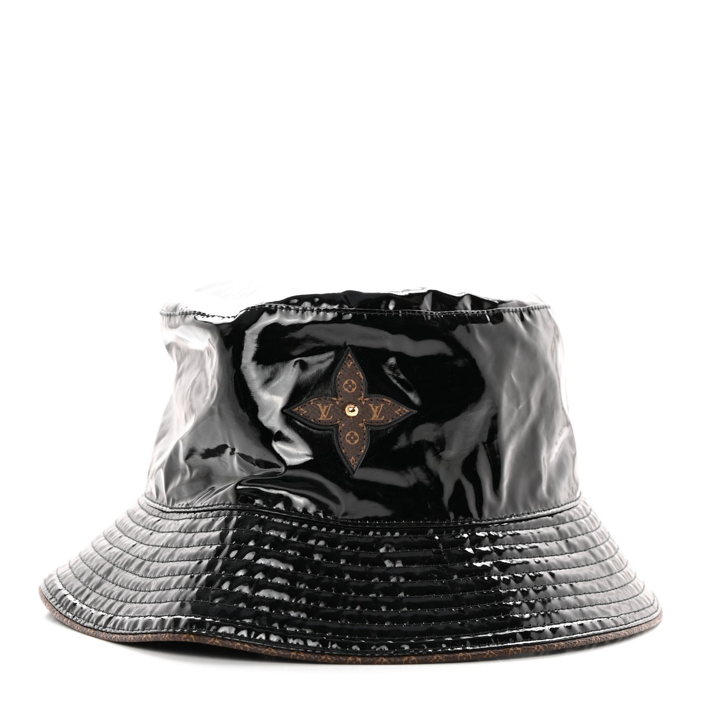 Patent Monogram Bob Bucket Hat M Black