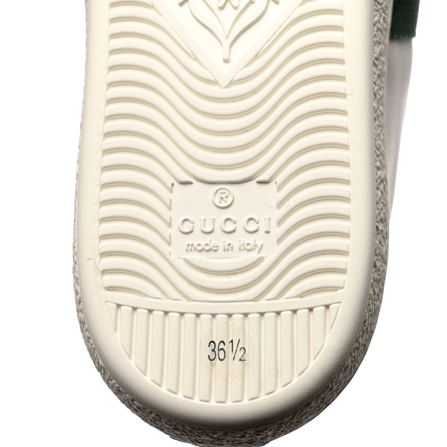 Gucci Calfskin Web Floral Embroidered Womens Ace Sneakers 36.5 White 8 of 9