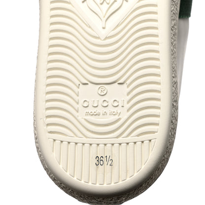 Gucci Calfskin Web Floral Embroidered Womens Ace Sneakers 36.5 White 8 of 9