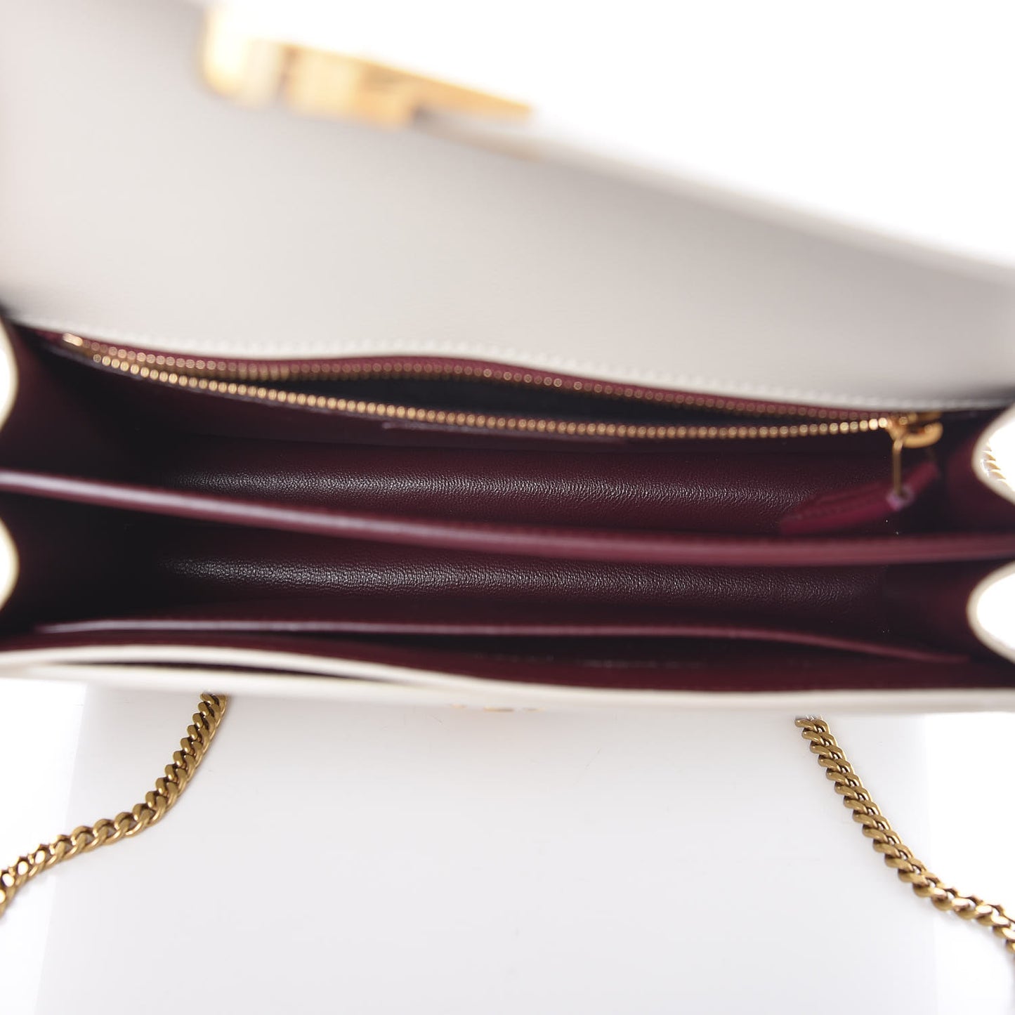 Smooth Calfskin Monogram Cassandra Clasp Bag Porcellana