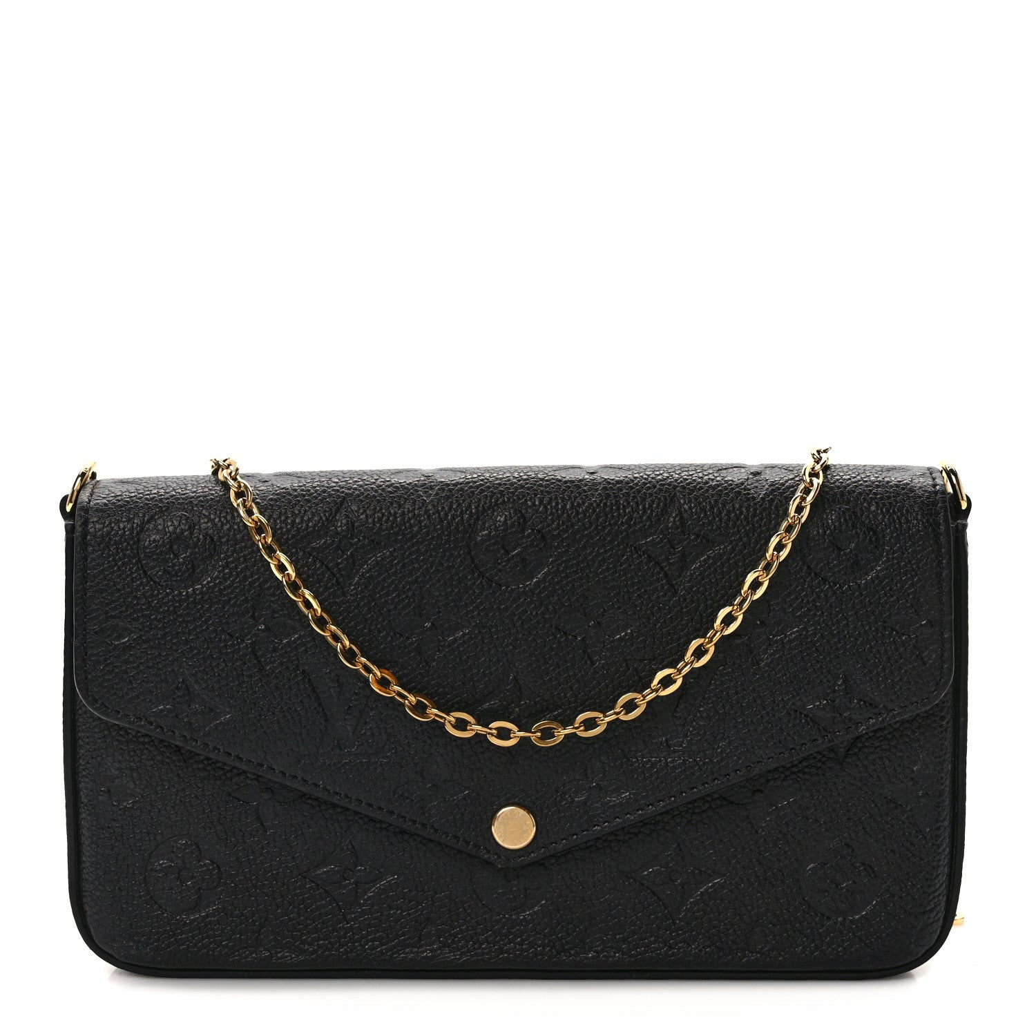 Louis Vuitton Empreinte Pochette Felicie Chain Wallet Black 1 of 13