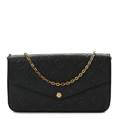 Louis Vuitton Empreinte Pochette Felicie Chain Wallet Black 1 of 13