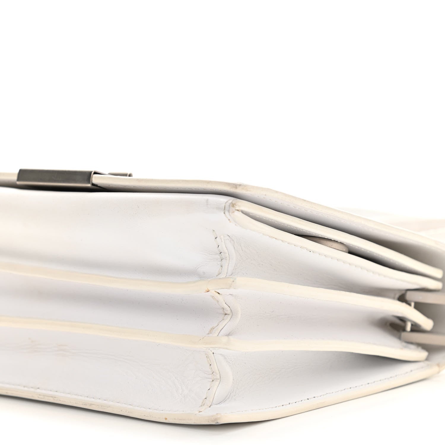 Off-White Calfskin Binder Clip Bag White 10 of 16