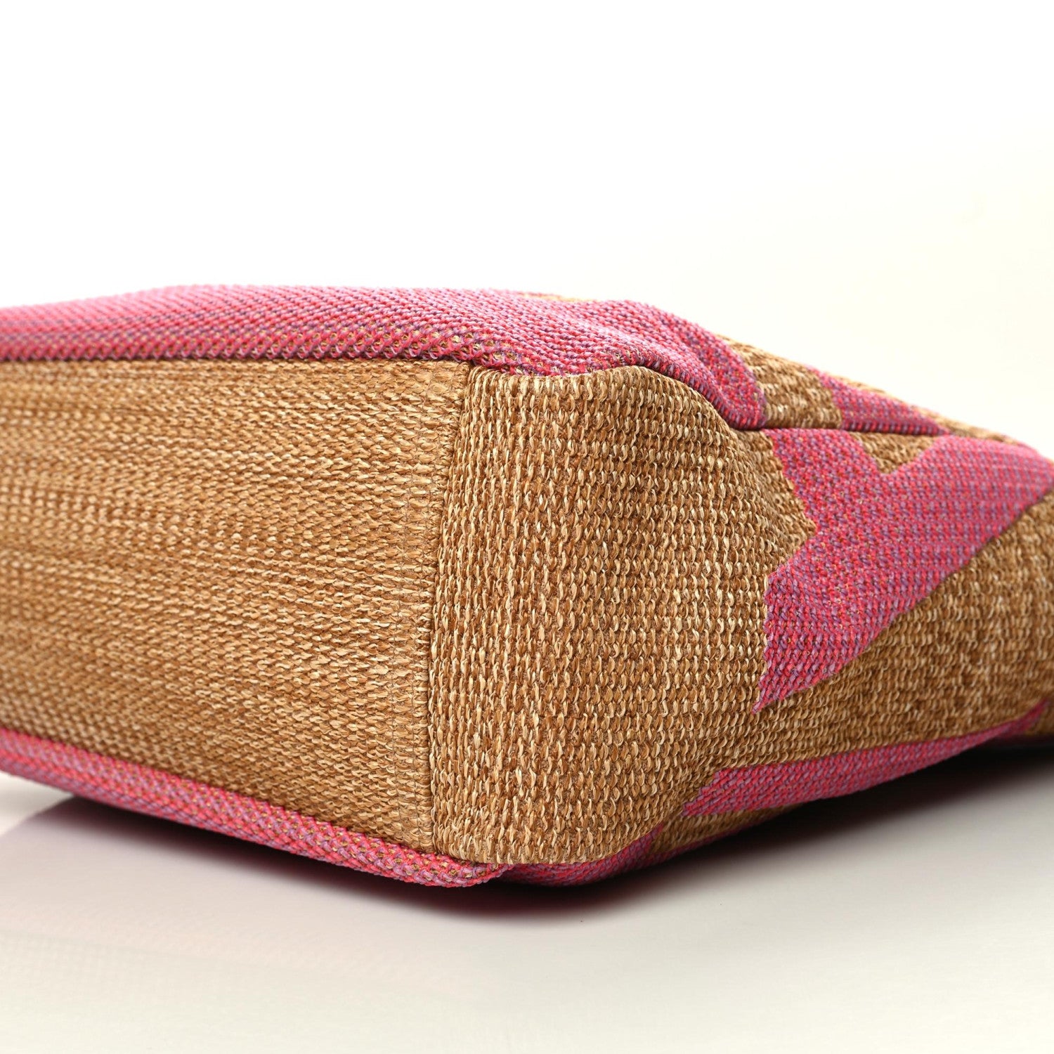 Chanel Mixed Fibers Large Shopping Bag Pink Beige 10 of 10