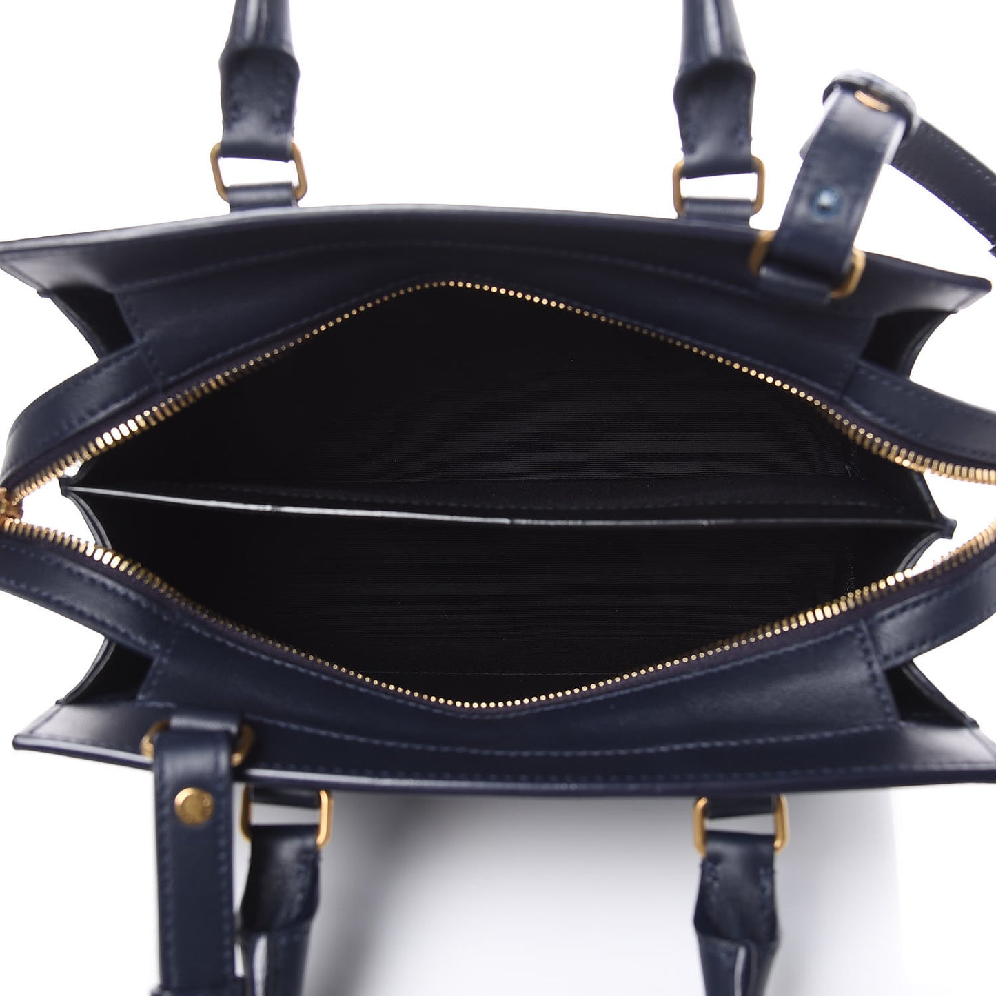 Smooth Calfskin Small East Side Tote Midnight Blue