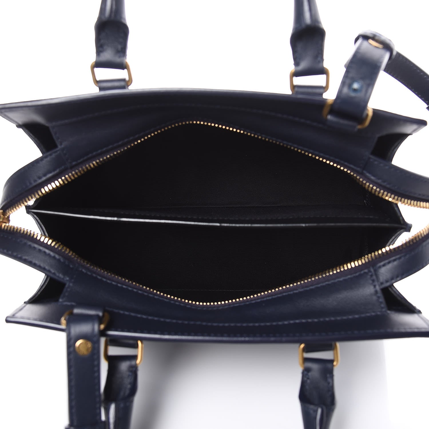 Saint Laurent Smooth Calfskin Small East Side Tote Midnight Blue 6 of 14