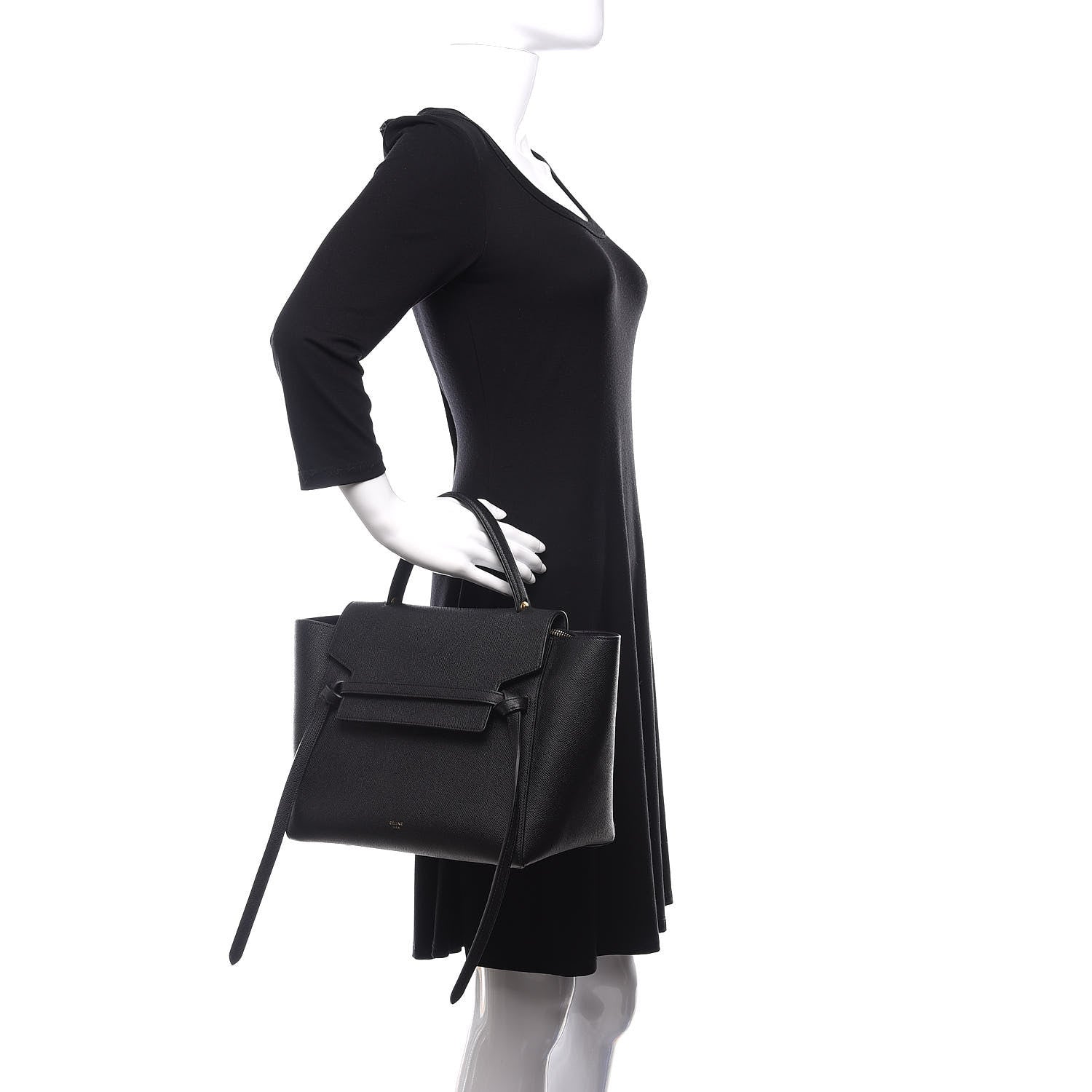 Celine Grained Calfskin Small Belt Bag Black 3 of 12