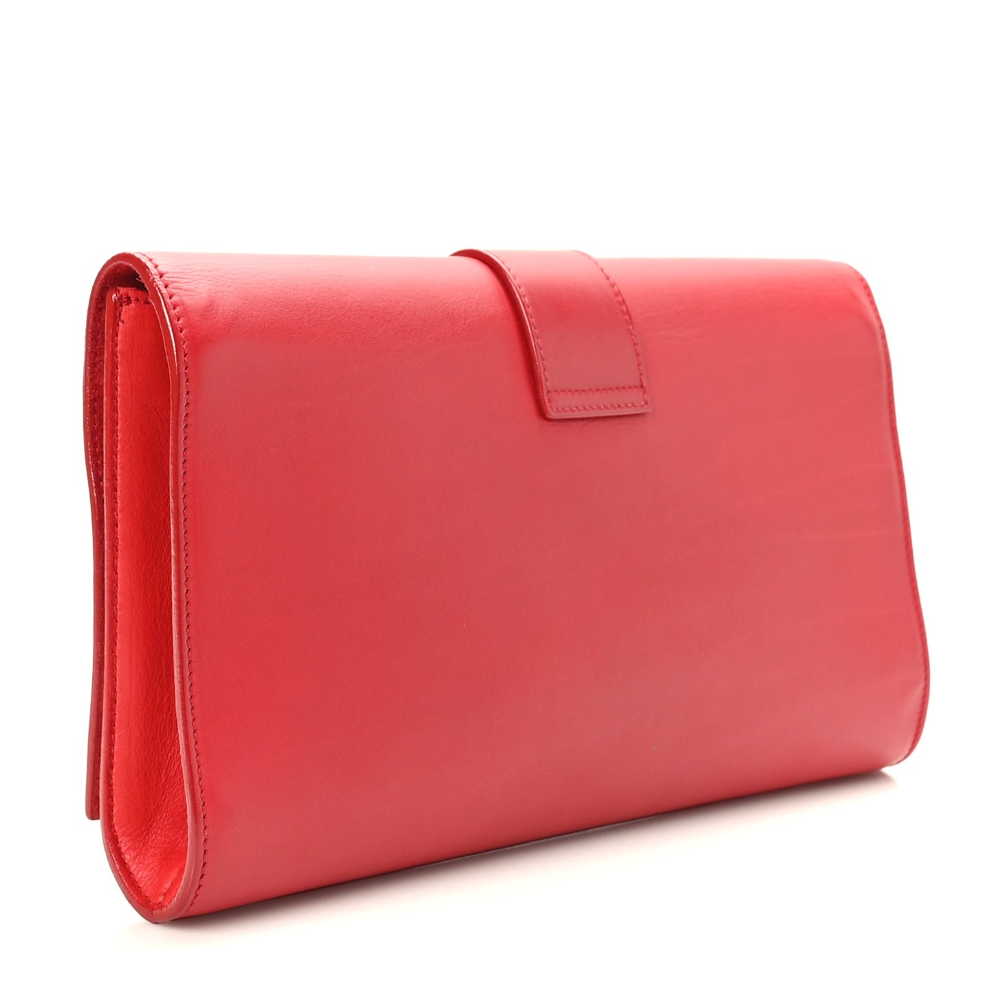 Calfskin Classic Y Ligne Clutch Red