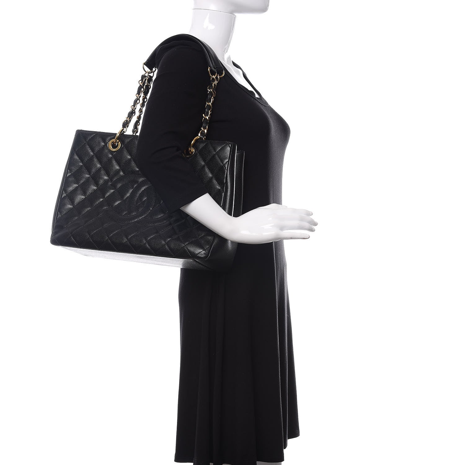Chanel Caviar Quilted Grand Shopping Tote GST Black 2 of 12