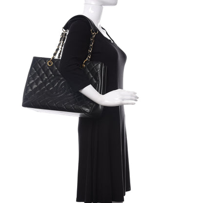 Chanel Caviar Quilted Grand Shopping Tote GST Black 2 of 12