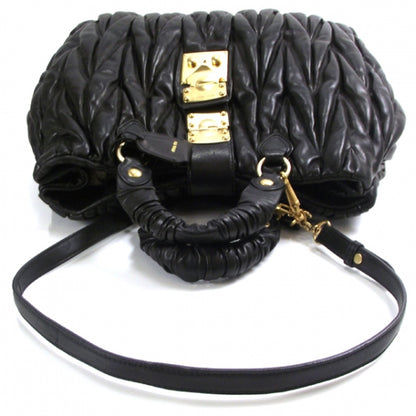 Miu Miu Leather Matelasse Tote Black 6 of 11