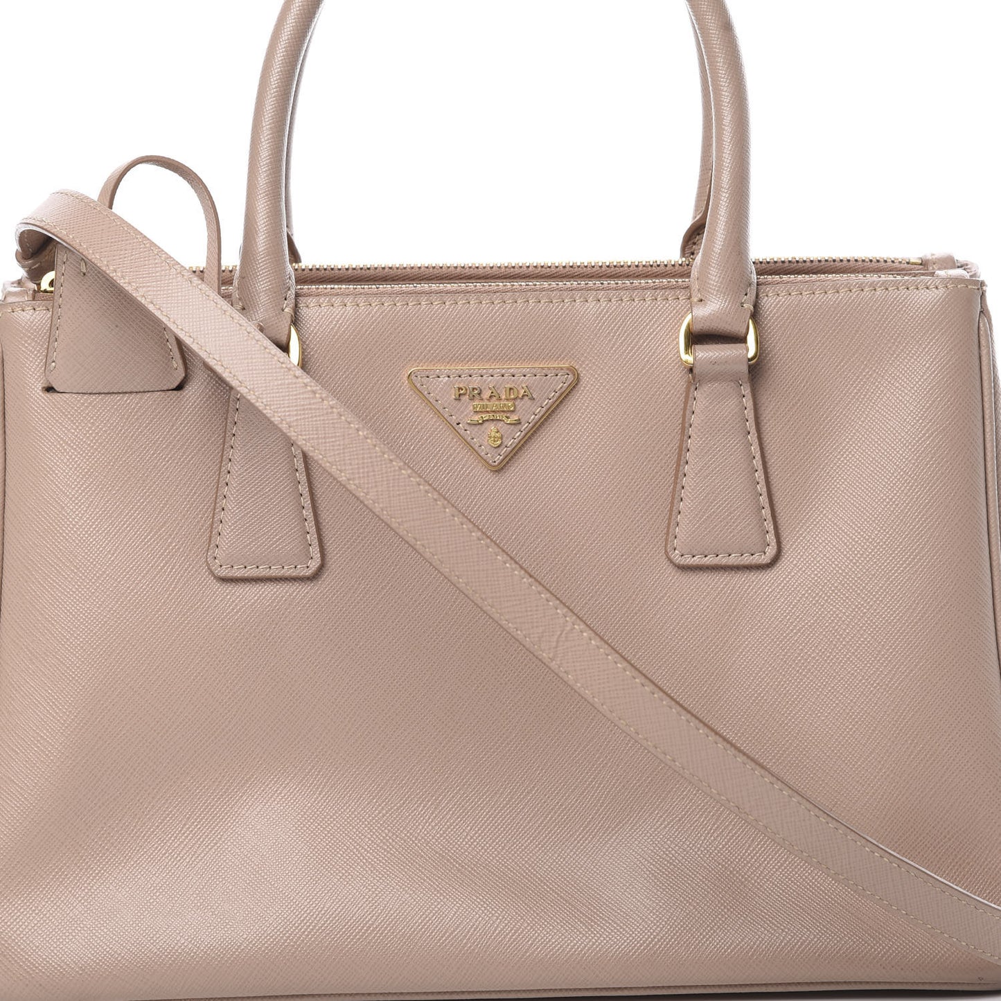 Saffiano Small Galleria Double Zip Tote Cammeo