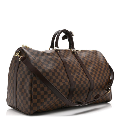 Louis Vuitton Damier Ebene Keepall Bandouliere 55 2 of 9