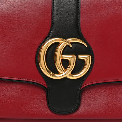 Gucci Calfskin Medium Arli Flap Shoulder Bag New Cherry Red Black 8 of 10