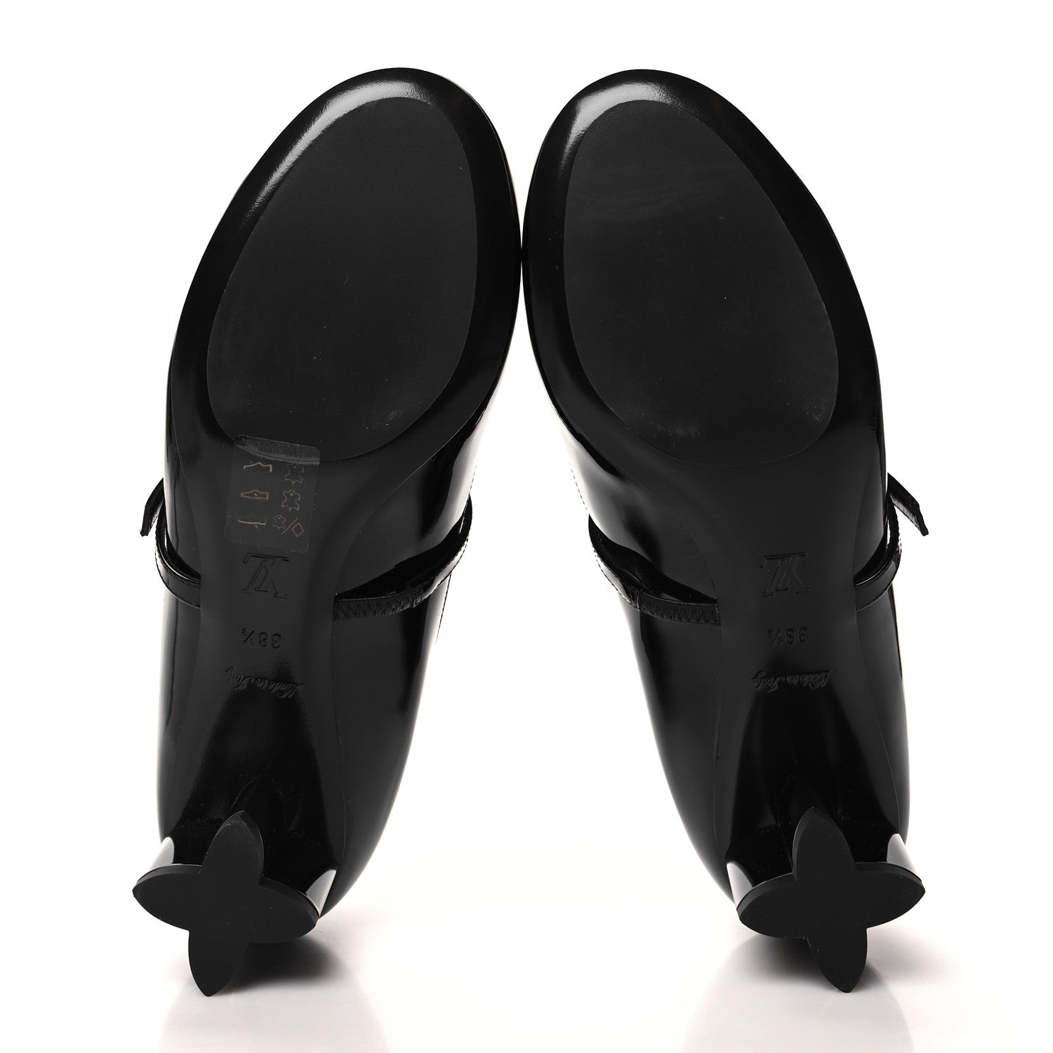 Louis Vuitton LOUIS VUITTON Patent Uniformes Silhouette 40mm Pumps 38.5 Black 5 of 8