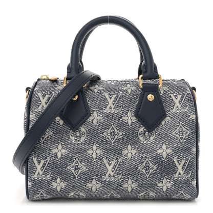 Louis Vuitton Monoglam Speedy Bandouliere 20 Blue 1 of 9