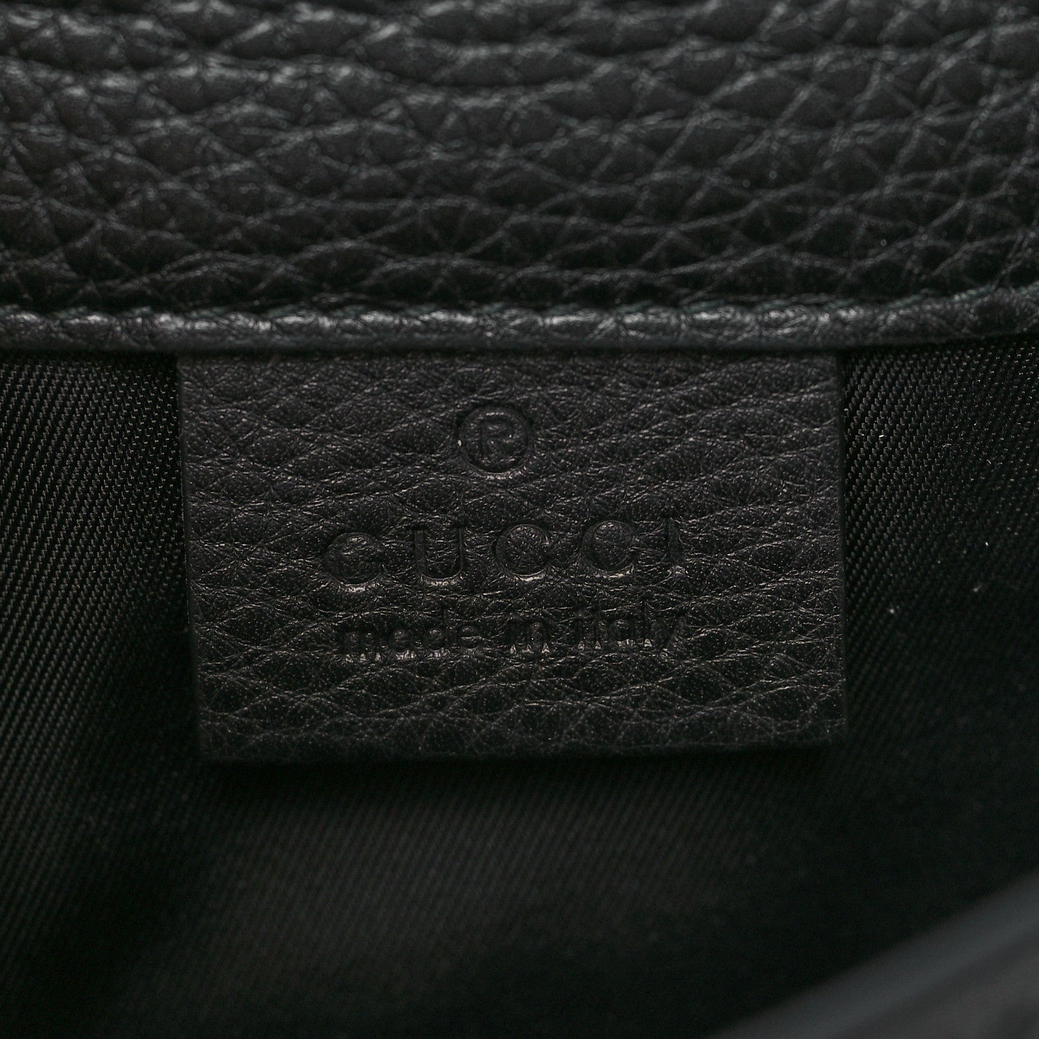 Gucci Pebbled Calfskin Soho Flap Belt Bag Black 6 of 9