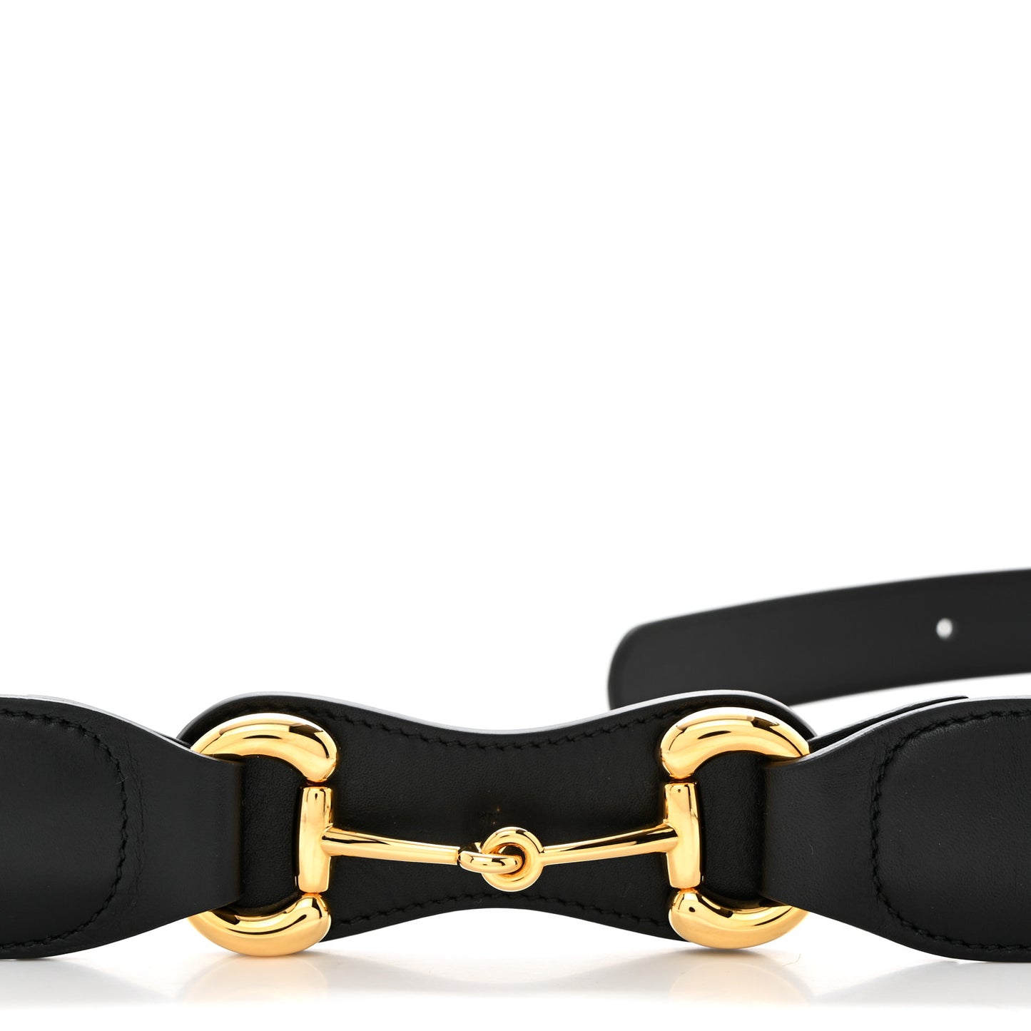 Efesto Leather Horsebit 25mm Belt 85 34 Black