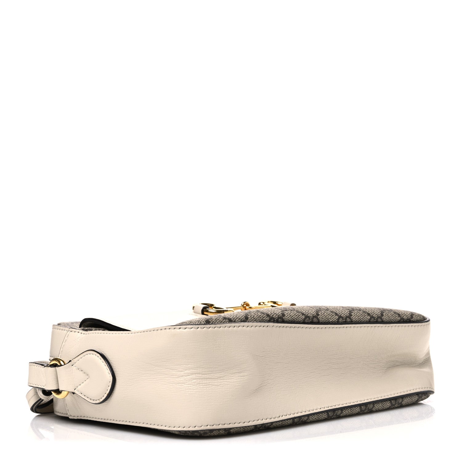 Gucci GG Supreme Monogram Small Horsebit 1955 Shoulder Bag Beige Mystic White 4 of 10