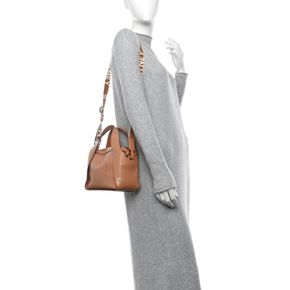 Stella McCartney Eco Alter Nappa Perforated Logo Linea Shoulder Bag Camel 2 of 10