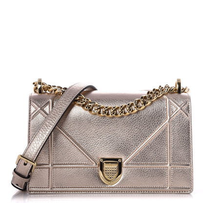 Christian Dior Metallic Grained Calfskin Small Diorama Flap Bag Copper 1 of 12