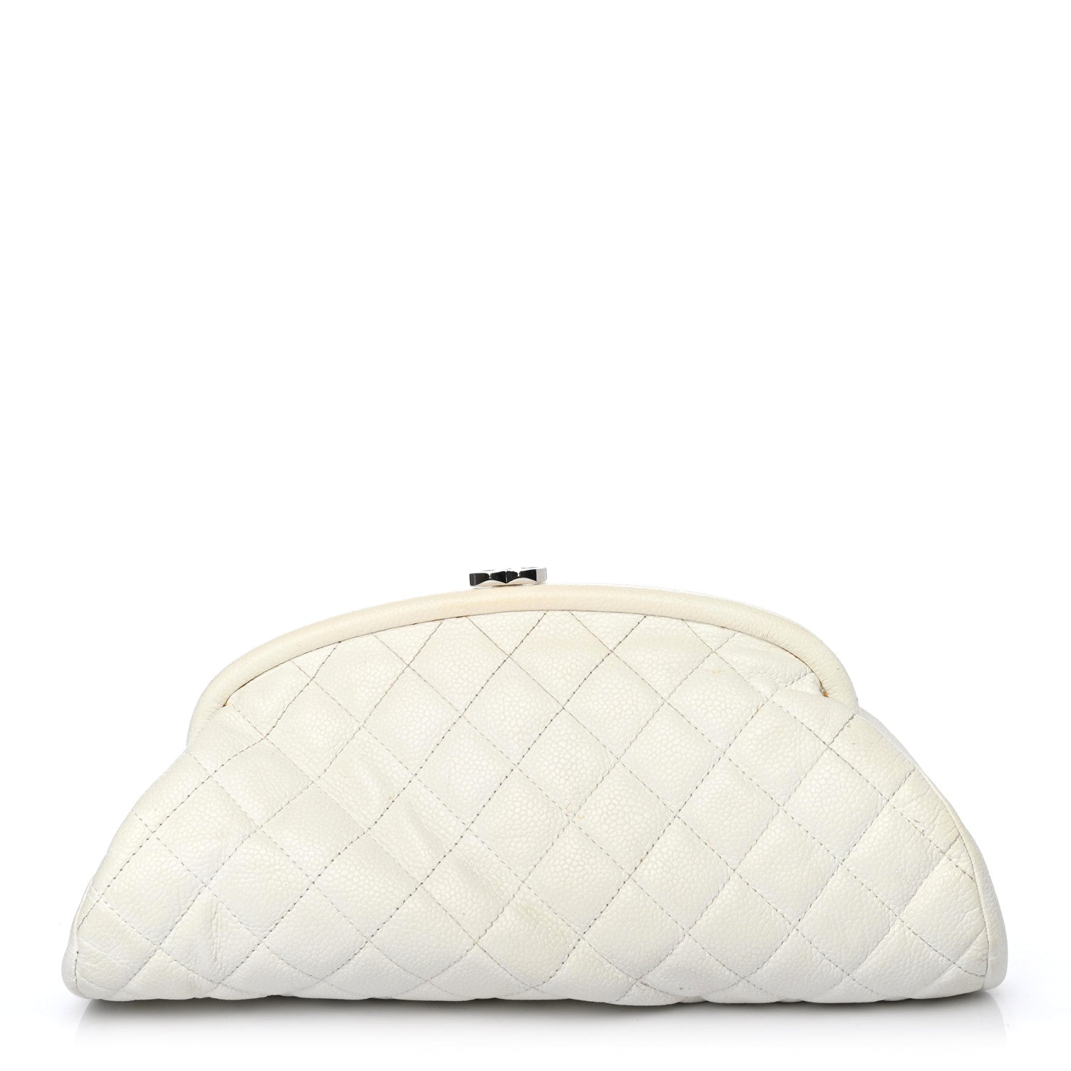 Chanel Caviar Quilted Timeless Clutch White 1 of 4