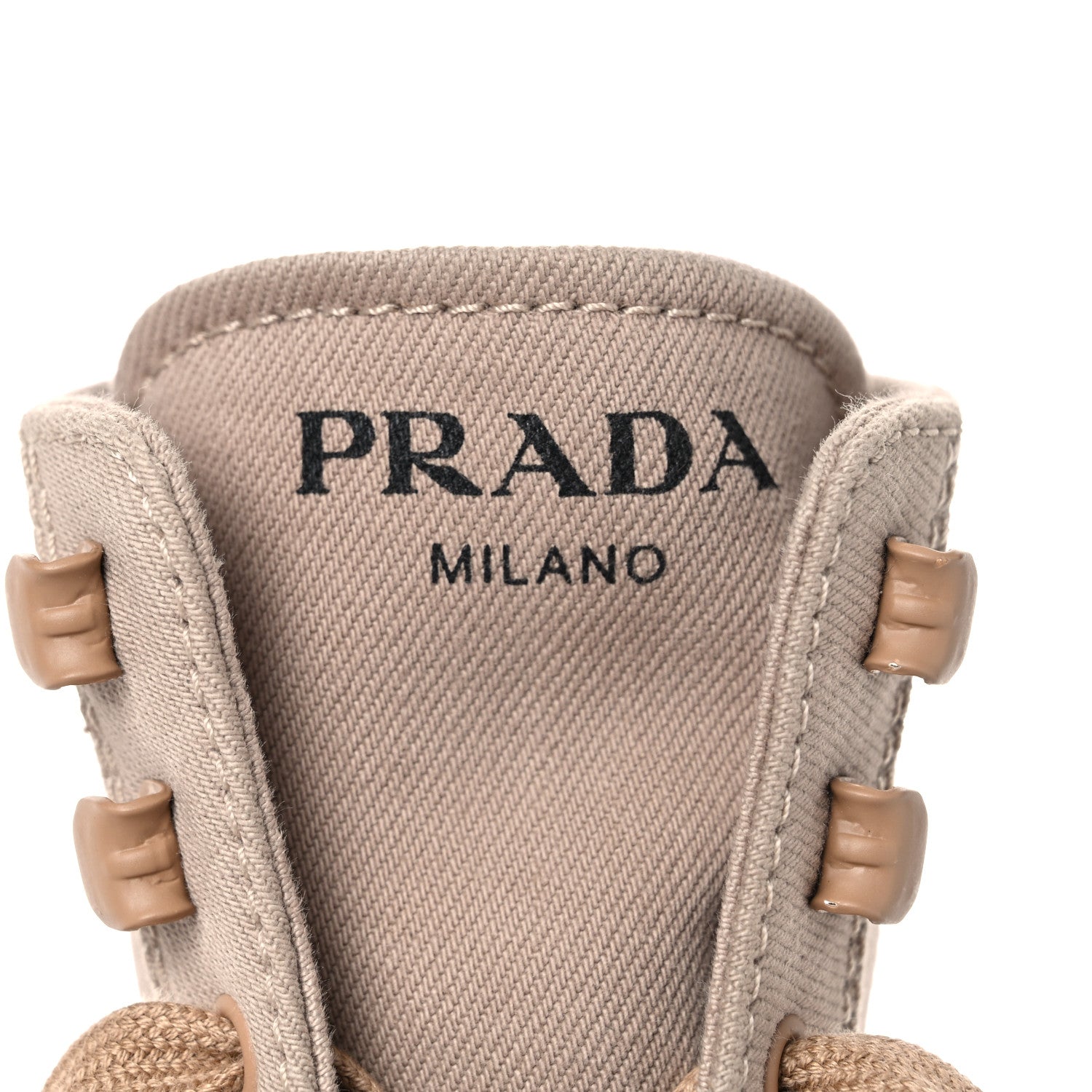 Prada Washed Denim Rocksand 45mm Combat Boots 36.5 Corda 7 of 8