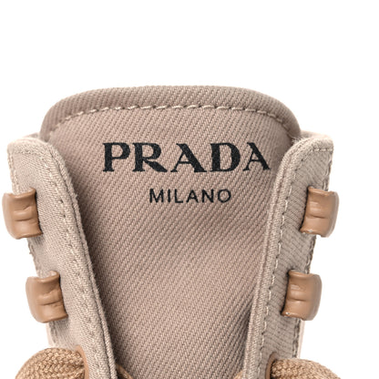 Prada Washed Denim Rocksand 45mm Combat Boots 36.5 Corda 7 of 8