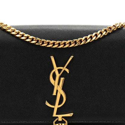 Saint Laurent Grain De Poudre Small Classic Monogram Kate Tassel Satchel Black 8 of 15
