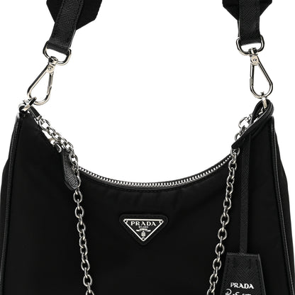Prada Nylon Re-Edition 2005 Shoulder Bag Black 8 of 12