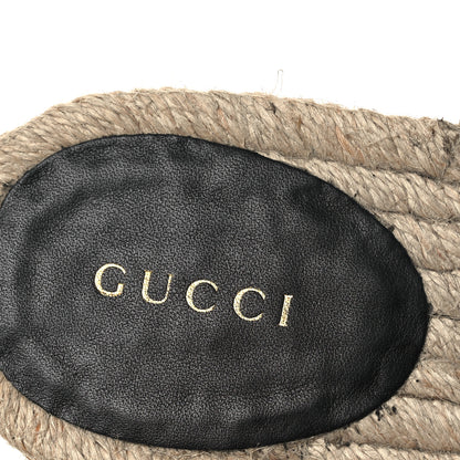 Gucci Monogram Matelasse GG Marmont Espadrille 20mm Slide Sandals 40 Beige Ebony Black 9 of 13