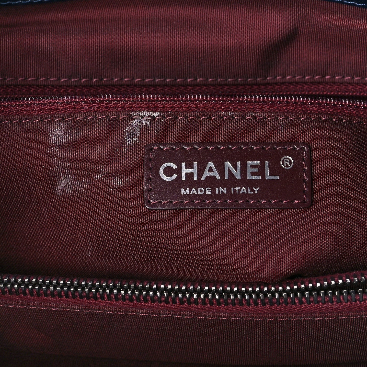 Chanel Glazed Calfskin Quilted Daily Walk Tote Navy 6 of 11