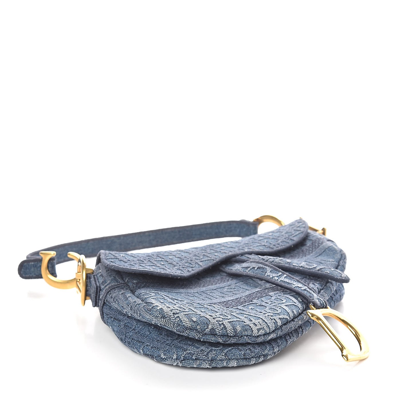 Oblique Saddle Bag Denim