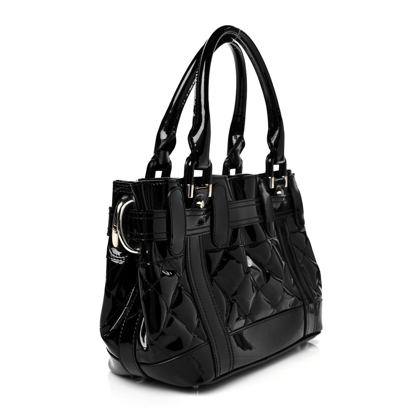 Patent Quilted Beaton Black
